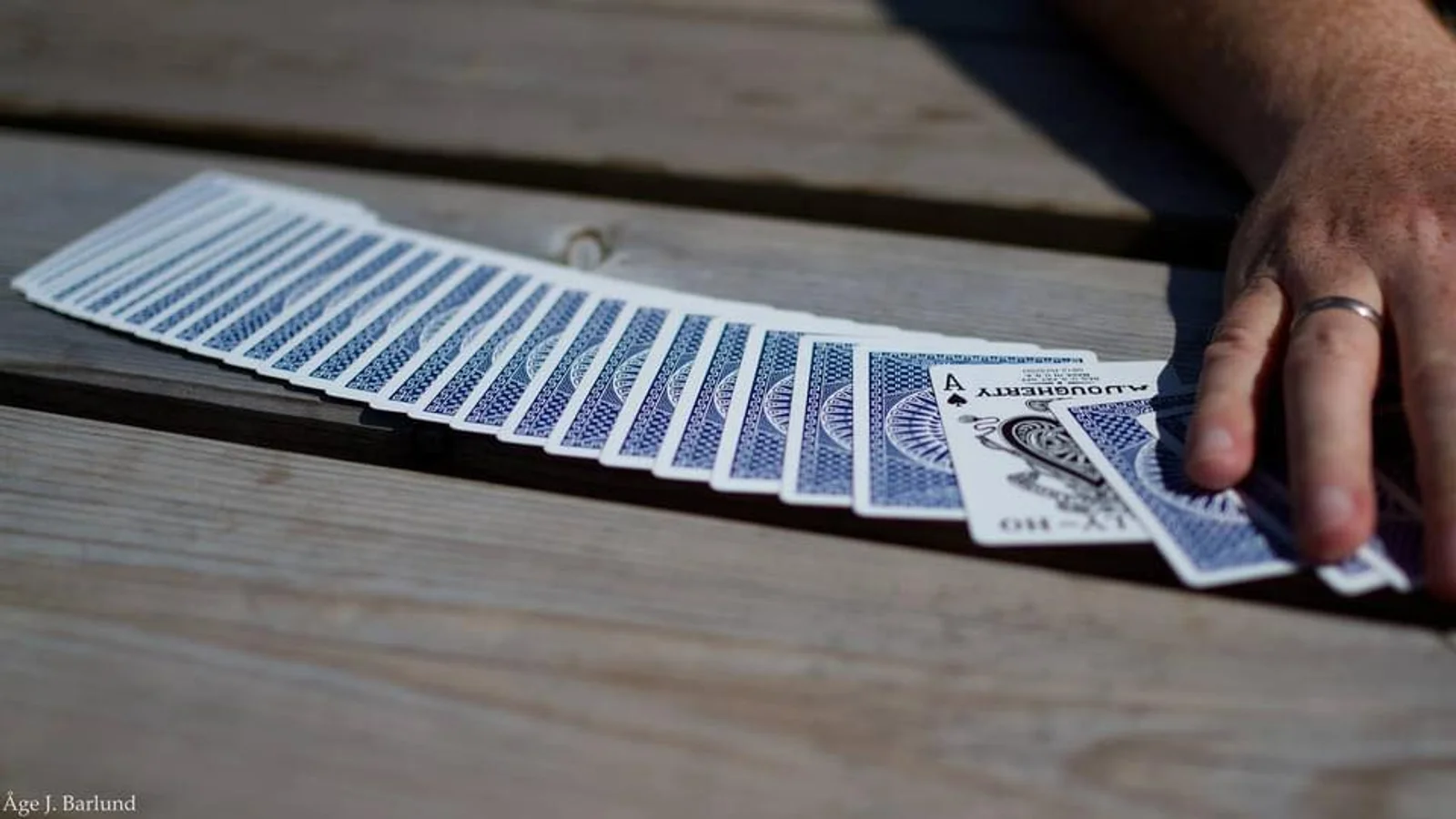 Bilde av kortstokk og spar ess